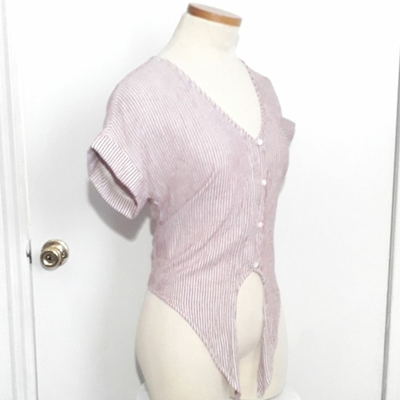 Anthropologie Cloth & Stone | Linen Front Tie Top - Picture 8 of 14